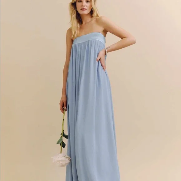 Reformation Maribelle Dress Retails Color Mineral Brand New - Picture 9 of 14